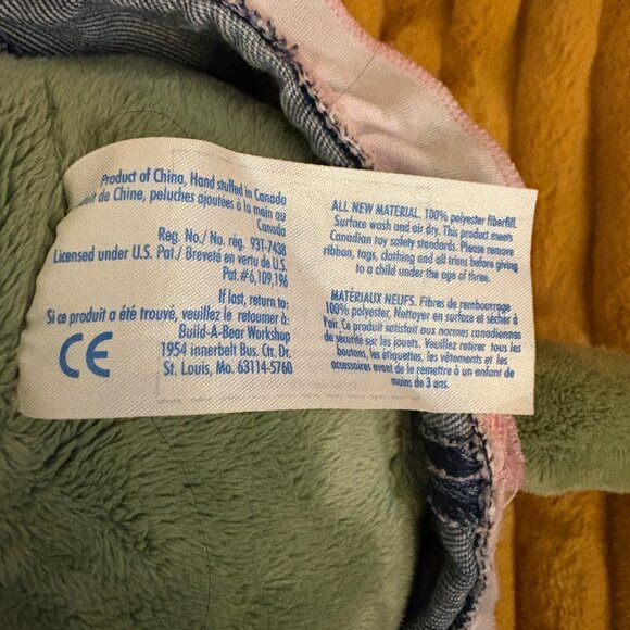 Build-A-Bear (BAB) Retired 2006 Triceratops Stuffie w/ Girl Outfit (SKU: 362TO) - Picture 6 of 11